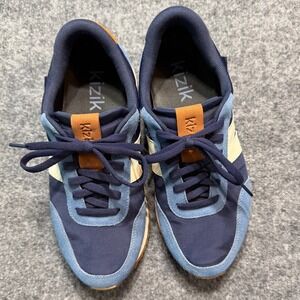 Kizik Siena Hands Free Sneakers Mens 7.5 Womens 9 Navy‎ Blue Gum Sole
